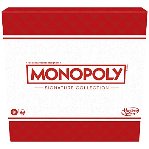 Monopoly Signature Collection Familien-Brettspiel für 2 bis 6 Spieler, Premium-Verpackung und Komponenten, Inbox-Aufbewahrung, Familienspiel ab 8 Jahren