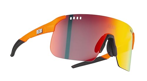 Neon Sonnenbrille SKY 2.0 AIR - Crystal Orange Fluo, Mirrortronic Red