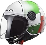 LS2, Jet-Motorradhelm SPHERE LUX FIRM Gloss White Green Red, XS