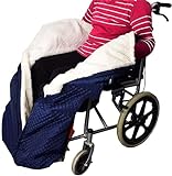 Rollstuhl-Decke, wasserdicht, mit Fleece gefüttert, gemütlicher Bezug für Erwachsene
