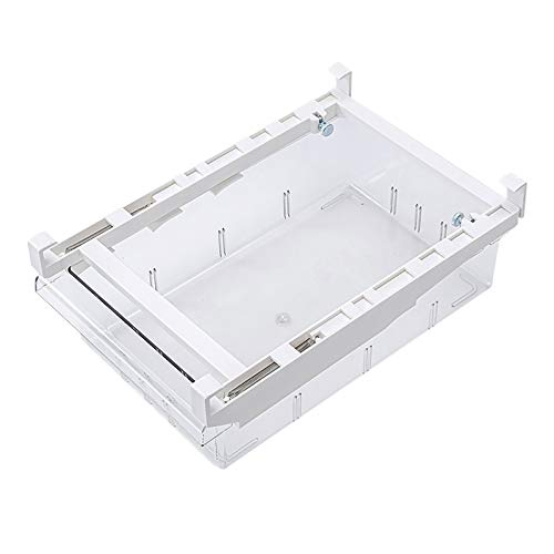 Aunye Refrigerator Organiser for Storage Kitchen - Storage Box Transparent Food Fresh Plastic Kitchen Gadgets- Transparent Storage Box Drawers Container - Suitable for Most Refrigerators (1 cell)