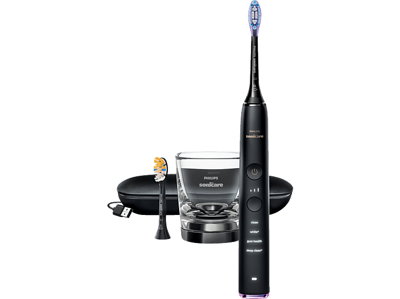 PHILIPS Sonicare HX9917/89 DiamondClean Smart 9400 Elektrische Zahnbürste Schwarz, Reinigungstechnologie: Schalltechnologie