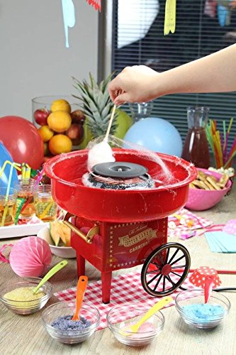 mikamax - Zuckerwattemaschine - Rot - Cotton Candy Machine - Süßigkeiten