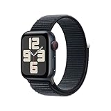 Apple Watch SE (2. Generation, 2023) (GPS + Cellular, 40 mm) Smartwatch mit Aluminiumgehäuse und Sport Loop Armband in Mitternacht. Fitness- und Schlaftracker, Herzfrequenzmesser, CO₂ neutral