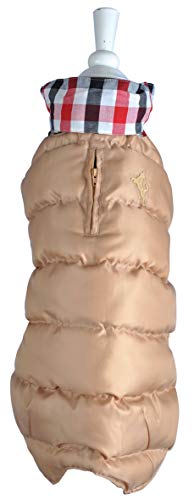 Wouapy Mantel Wap Beige, Größe 28, eleganter Mantel, schützt Ihren Hund vor Witterungseinflüssen