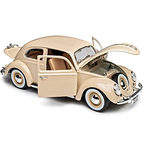 VW Käfer Beetle 1200 Ovali beige Modellauto 18-12029 Bburago 1:18