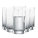 SCHOTT ZWIESEL Allround Becher Convention (6er-Set), geradliniges Trinkglas für Wasser oder Saft, spülmaschinenfeste Tritan-Kristallgläser, Made in Germany (Art.-Nr. 175514)