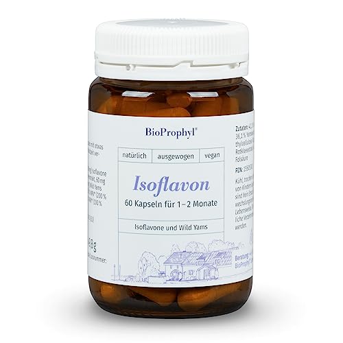 BioProphyl® Isoflavon 300 Wild Yams - 150 mg Isoflavone aus Soja- und Rotklee Extrakt, 60 mg Wild Yams plus Vitamin D und Folsäure - 60 vegetarische Kapseln