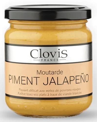 CLOVIS FRANCE - Gourmet Jalapeño-Pfeffer-Senf - 2 x 200gr Einmachglas
