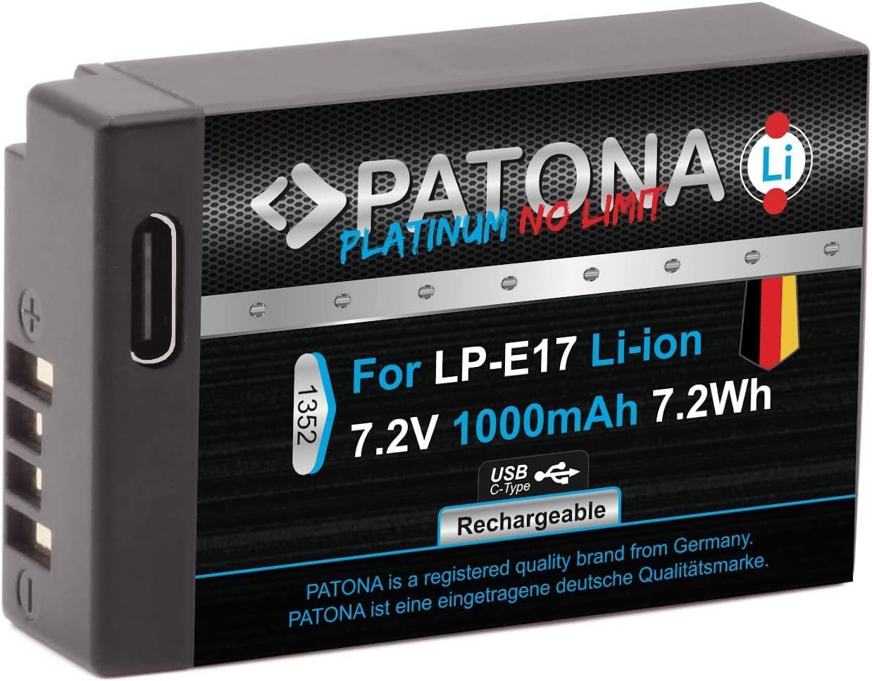 Patona Platinum Battery USB-C Canon LP-E17