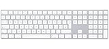 Apple Magic Keyboard mit Ziffernblock: Bluetooth, wiederaufladbar. Kompatibel mit Mac, iPad oder iPhone; Schweiz, Silber