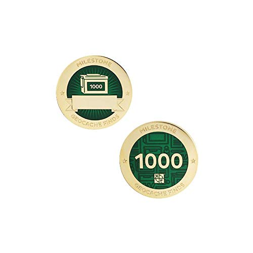 1000 Finds/Funde Coin + Tb !!gefunden Geocaching Milestone Geocoin and Tag Set
