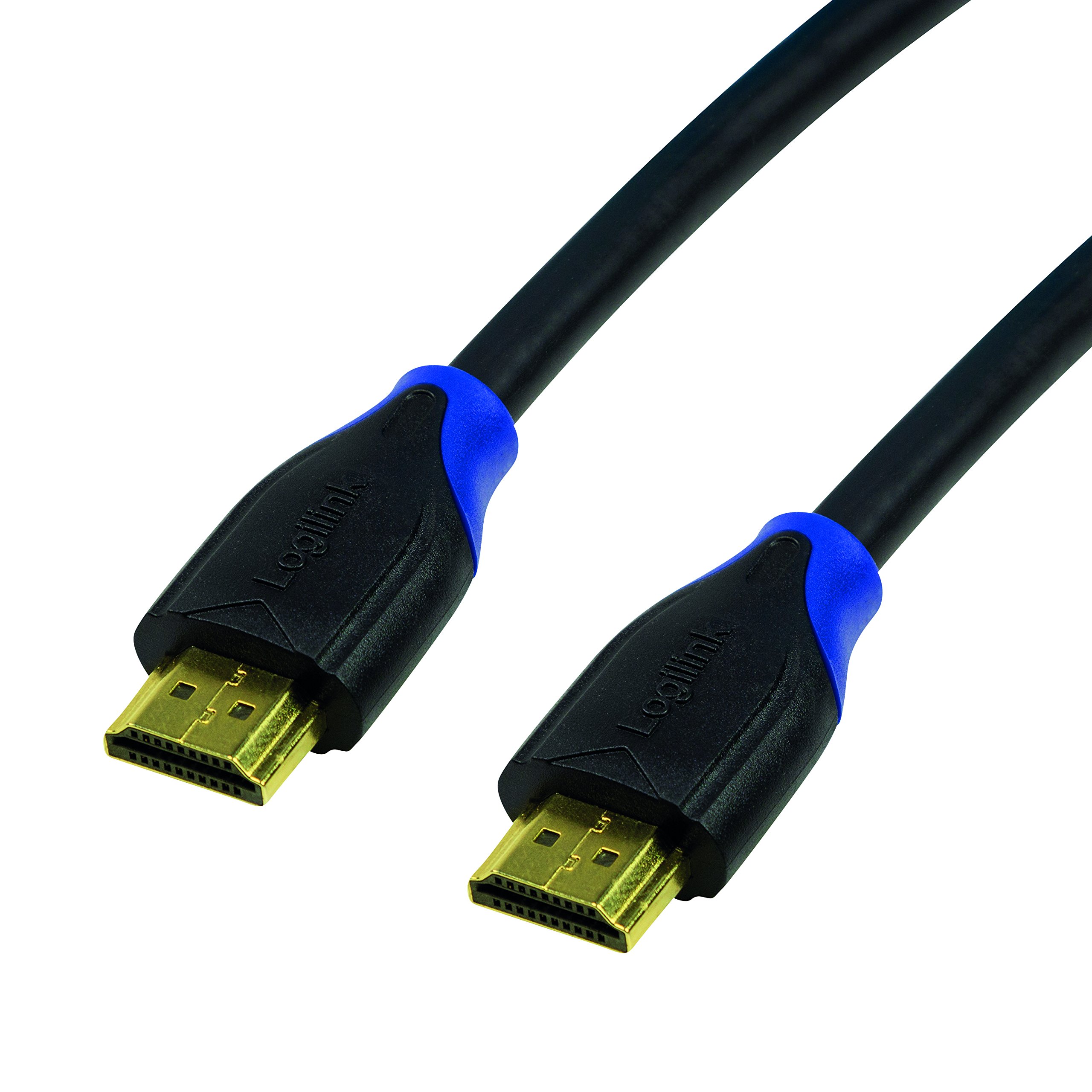 LogiLink CH0065 HDMI Anschlusskabel, Standard: High Speed mit Ethernet für Auflösungen bis 4096 x 2160, Ultra HD und 3D Schwarz, 7,5m