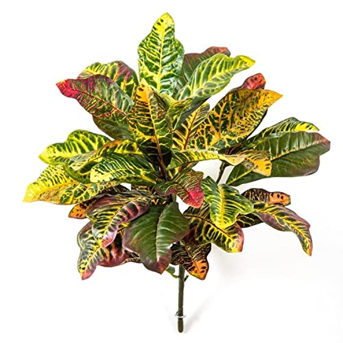 artplants.de Kroton künstlich TAAVI auf Steckstab, bunt, 40cm - Künstliche Tropische Pflanze