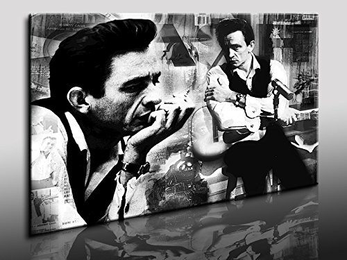 Kunstdruck Johnny Cash Bild , Leinwandbild fertig auf Keilrahmen / Leinwandbilder, Wandbilder, Poster, Pop Art Gemälde, Kunst - Deko Bilder