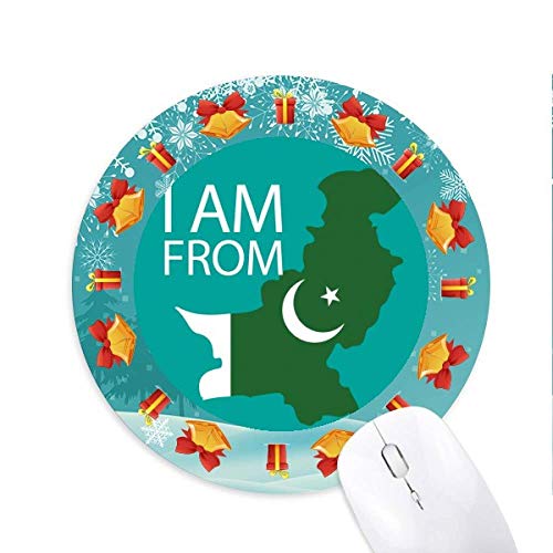 I am from Pakistan National Flag Country Mousepad Round Rubber Mouse Pad Weihnachtsgeschenk