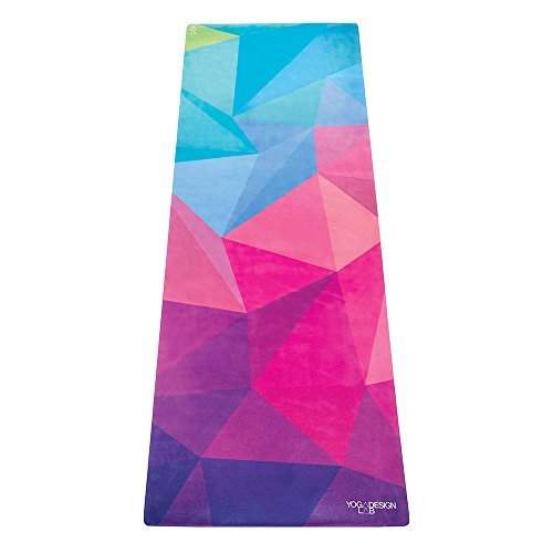 Yoga Design Lab Combo Yogamatte | rutschfest, Matte/Handtuch, Guter Halt bei viel Schweiß, Naturkautschuk | mit Tragegurt (Geo, 3.5mm)