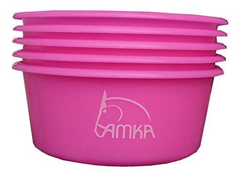 AMKA Müslischale Futterschale Leckschüssel 5er Set 5 Liter ohne Deckel für Tiere