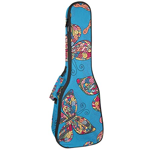 Ukulele Koffer Schmetterling Ukulele Tasche 21 Zoll Wasserdicht Oxford Gig Bag Mit Tasche Jungen Mädchen