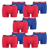 HEAD 10 er Pack Herren Boxer Boxershorts Basic Pant Unterwäsche, Farbe:White/Blue/Red, Bekleidungsgröße:XL
