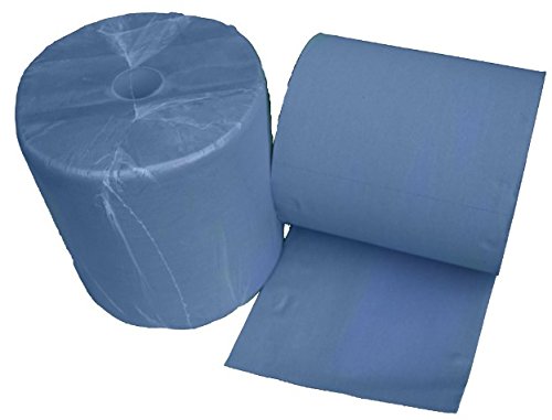Putztuchrolle, 3-lagig, 36 cm x 1000 Blatt, blau, Zellstoff verklebt, 1 Rolle/Pack; Putzpapier für Küche, Werkstatt, Büro oder Zuhause.
