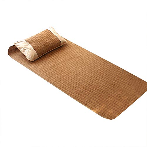 Deror Summer Sleeping Rattan Pad Kühlmatratze Topper Pad Doppelseitig klappbar, Glatte Klimaanlage Matte(100 * 195cm枕套48*74cm*1)