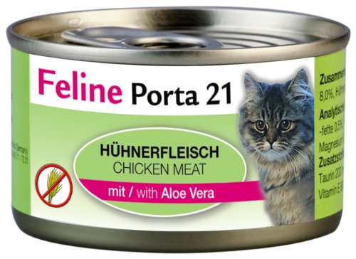 Feline Porta Katzenfutter Feline Porta 21 Huhn plus Aloe 90 g, 12er Pack (12 x 90 g)