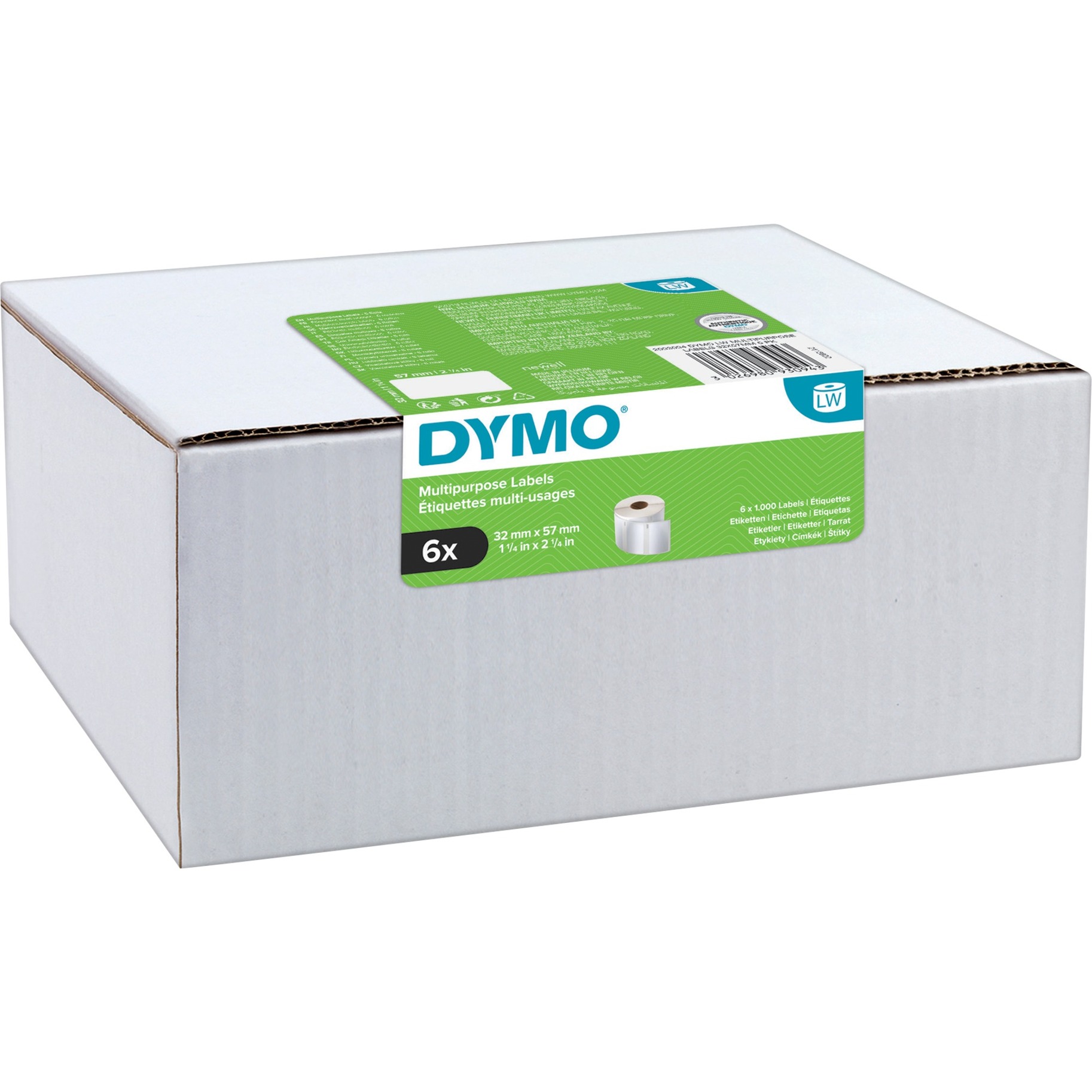 DYMO LW-Mehrzwecketiketten selbstklebend (54 mm x 70 mm, Rolle mit 320 leicht ablösbaren Etiketten, für LabelWriter-Beschriftungsgeräte, authentisches Produkt)