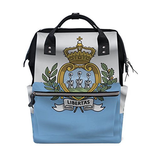 San Marino Flag Mommy Bags Muttertasche Reiserucksack Windeltasche Tagesrucksack Windeltasche für Babypflege