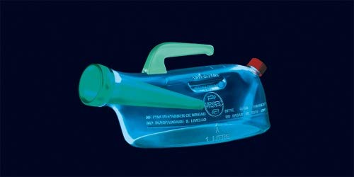 Urinflasche URSEC, 1 Liter,milchig, autoklavierbar mit Rückflusssicherung