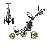 CaddyTek Unisex-Erwachsene CaddyLite 11.5 V3-Green Golf Push Cart, schwarz/Lime