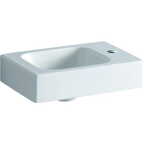 Geberit icon handwaschbecken 380 x 280 mm mit hahnloch rechts weiß