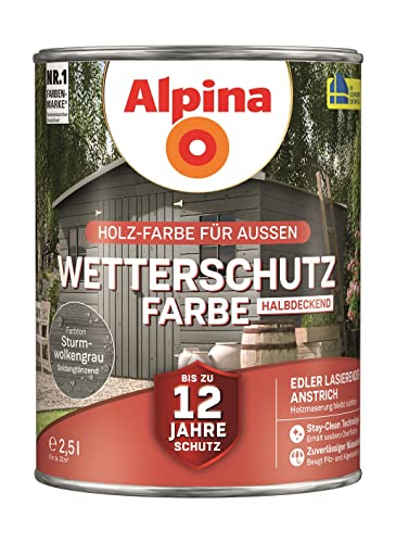 Alpina Wetterschutzfarbe 2,5 l sturmvogelgrau