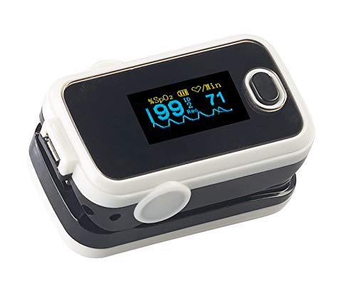 newgen medicals Pulsoxymeter: Medizinischer Finger-Pulsoximeter mit OLED-Display und USB-Anschluss (Oximeter)
