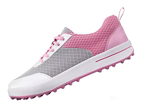 Atmungsaktive Spikeless Golfschuhe Damen für Frauen, Leichte Maschen-zufällige Gehende Turnschuh-Schuhe