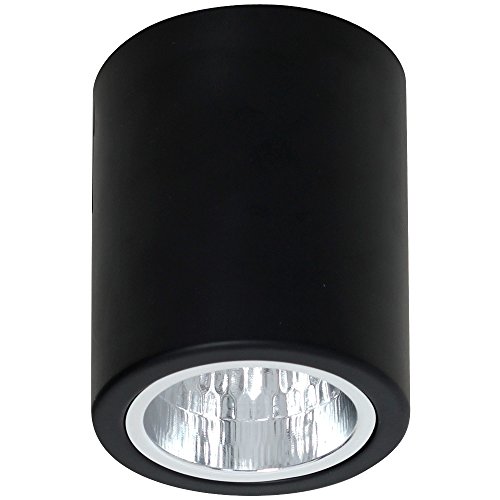Licht-Erlebnisse Elegante Deckenleuchte in Schwarz Bauhaus E27 bis 60 Watt Metall Flur Küche Lampe Strahler Beleuchtung