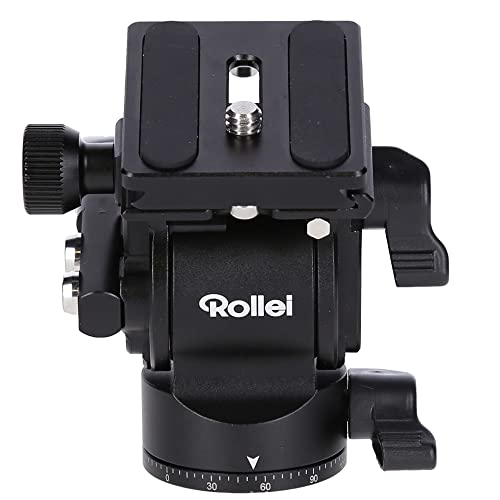 Rollei V5I Vodeo Stativkopf für leichte und weiche Bewegungen, Ideal für den Einsatz auf Einbein-Stativen beim filem bewegter Objekte.