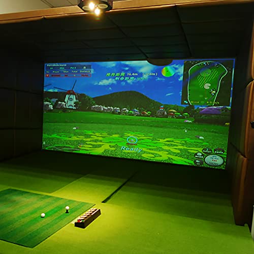 Golf Simulator Impact Screen, schlagfeste, schalldämmende Vorhänge, große Projektionswand für das Golftraining, Vorhang aus weißem Tuchmaterial für Golfübungen (285 x 300 cm)