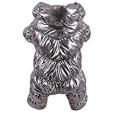 ZANGAO Warme Hundekleidung for Französische Bulldogge Mops Chihuahua Yorkies Kleidung Winter Haustier Mantel Jacke Hunde Haustiere Kleidung Ropa Perro (Color : Silver, Size : S)