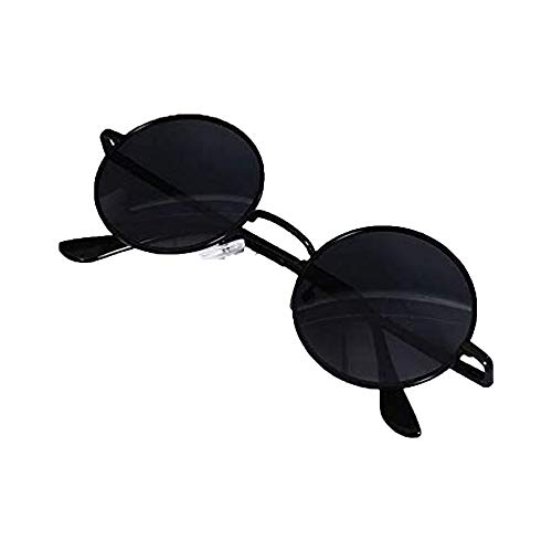 DONGYAO Jujutsu Kaisen Cosplay Gojo Satoru Runde Sonnenbrille Retro Brille Schwarz Unisex Accessoires Requisiten für Frauen Erwachsene (Farbe: Stil B)