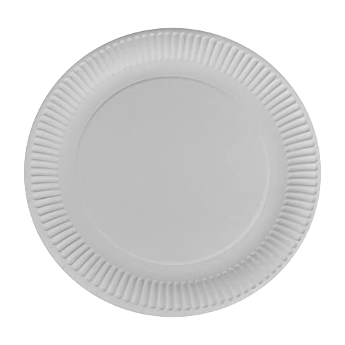 Gastro-Bedarf-Gutheil 1000 Weiße runde einweg Pappteller 23cm Beschichtet