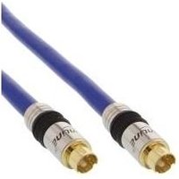 InLine Videokabel - S-Video - Mini-DIN 4-Polig Stecker - Mini-DIN 4-Polig Stecker - 15m - Blau - Vergoldete Stecker (89959P)