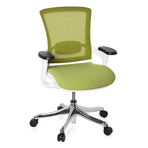 HJH Office Bürostuhl Chefsessel SKATE STYLE Stoff, Netzstoff grün, außergewöhnlicher Sitzkomfort, funktioneller Drehstuhl mit toller Ausstattung, ergonomischer Bürodrehstuhl