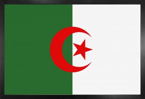 1art1 Algerien Poster und MDF-Rahmen - Flaggen Der Welt (91 x 61cm)