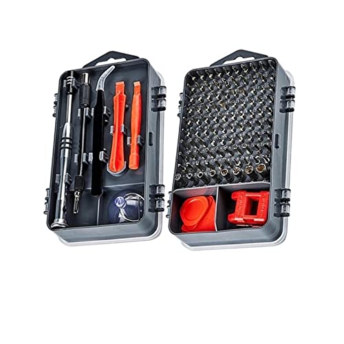 Werkzeugsatz 112 in 1 Schraubendreher-Set aus Schraubendreher-Bit-Set Multifunktions-Präzisionsmobil Werkzeugkasten für zu Hause (Color : 112-Black)