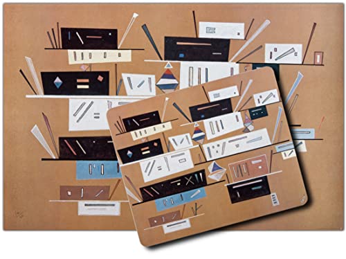 1art1 Wassily Kandinsky, Komposition 1940 1 Kunstdruck Bild (120x80 cm) + 1 Mauspad (23x19 cm) Geschenkset