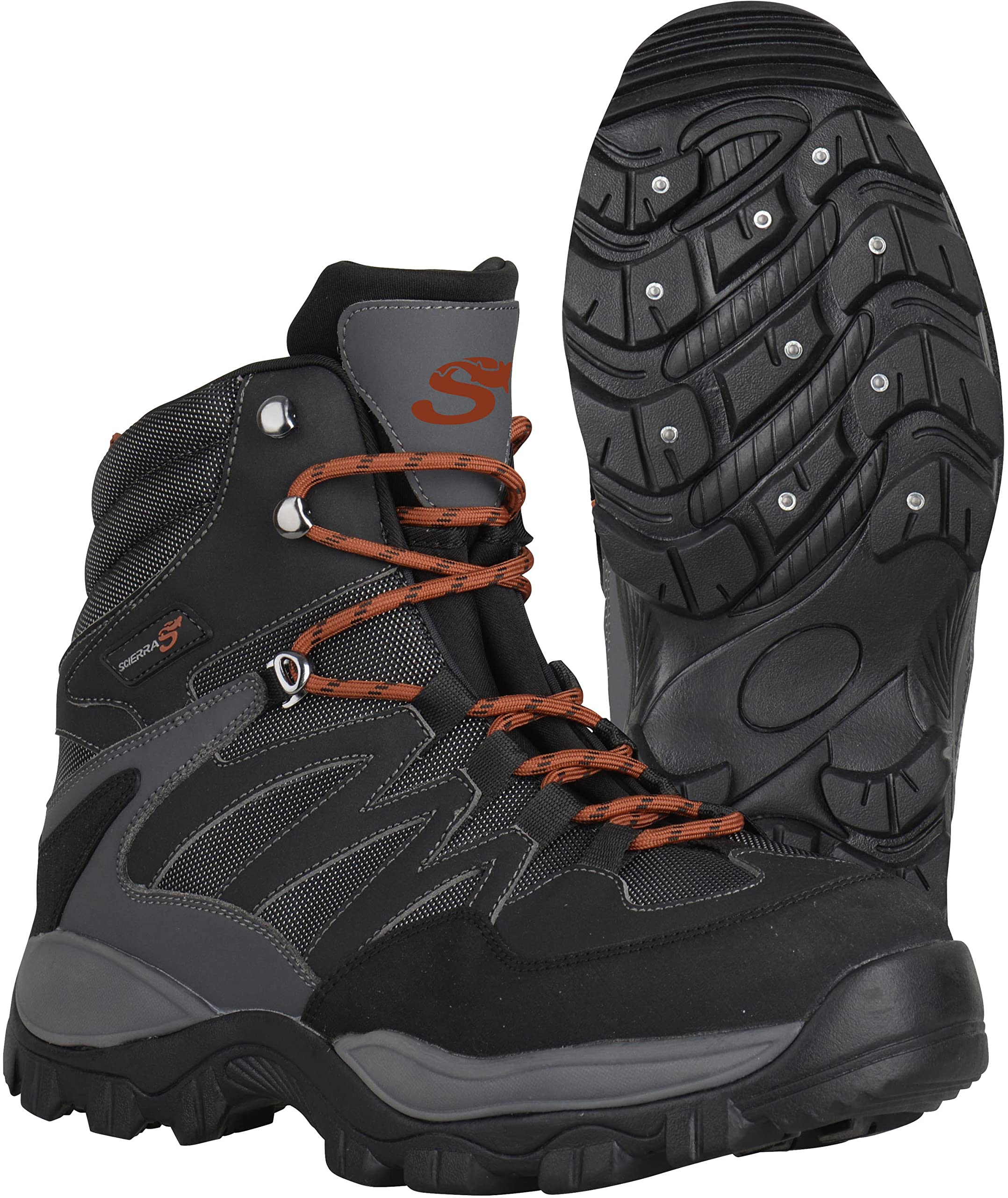 Scierra Schuhe X-Force Wading Shoe - Black, 45, Crantées/Cloutées