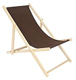 spec-wood Liege - Liegestuhl klappbar - Holzliegestuhl - RelaxLiege - Camping Stuhl - GartenLiege - wetterfest SonnenLiege - klappbar 119 cm x 58 cm Farbe Braun - Klappstuhl Holz