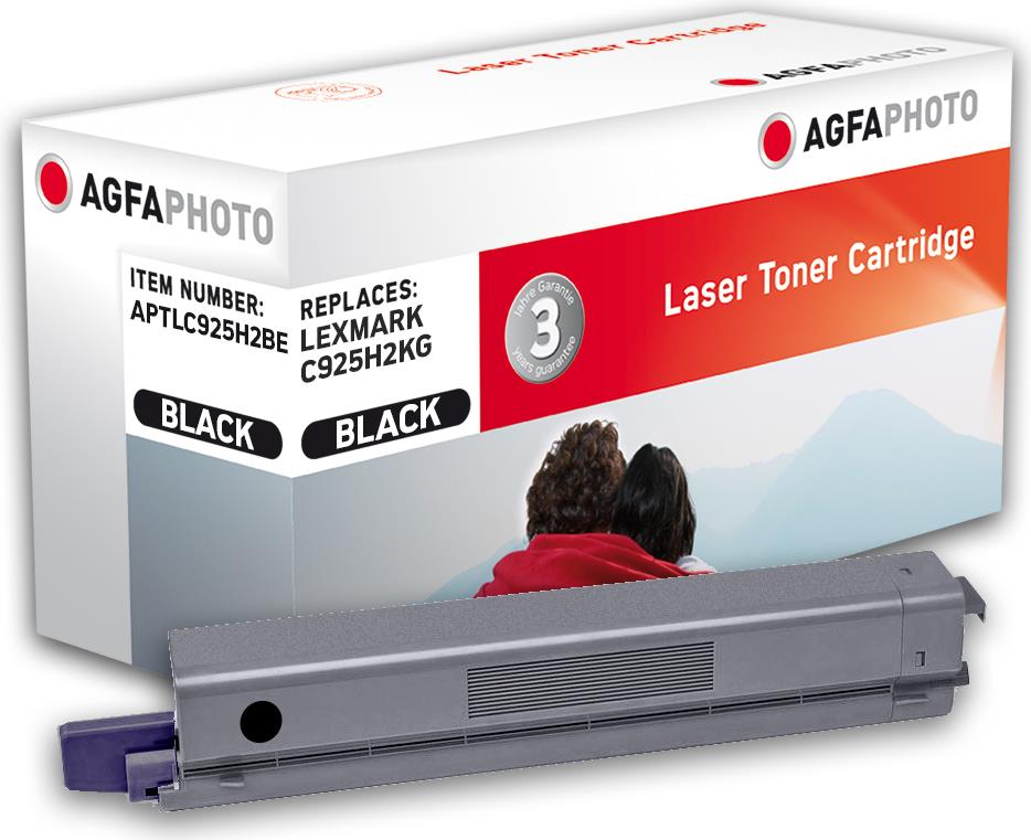 AgfaPhoto Laser Toner ersetzt Lexmark C925H2KG, 8500 Seiten, schwarz (für die Verwendung in Lexmark C925)
