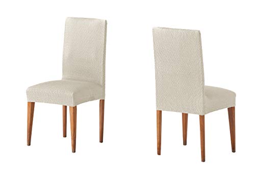 Martina Home Tunisia - Stuhlbezug, Stoff, Chair backrest cover, Ivory, 24 x 30 x 6 cm, 2 Einheiten